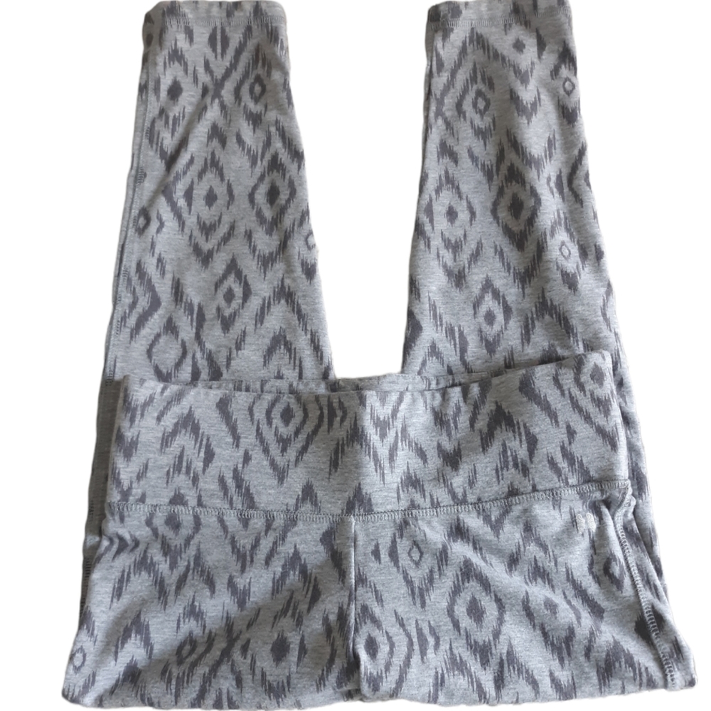 Victoria's Secret XS Grey Crop Capri Pullon Fitness Pants/Leggings